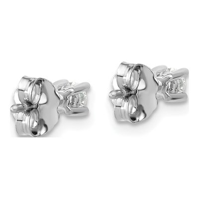 14K White Gold 1/5 ct tw 3mm Round Lab-Grown Diamond Stud Earrings – view 5