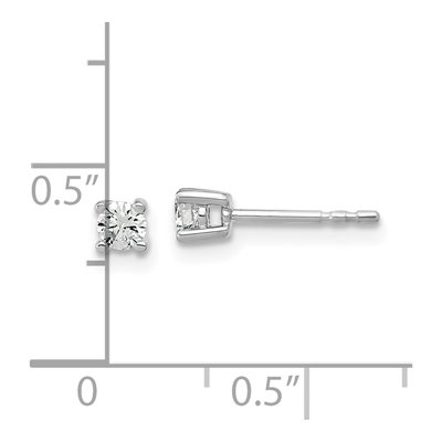 14K White Gold 1/5 ct tw 3mm Round Lab-Grown Diamond Stud Earrings – view 8