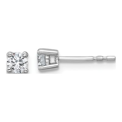 14K White Gold 1/3 ct tw 3.5mm Round Lab-Grown Diamond Stud Earrings