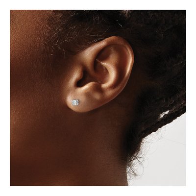 14K White Gold 1/5 ct tw 3mm Round Lab-Grown Diamond Stud Earrings – view 4