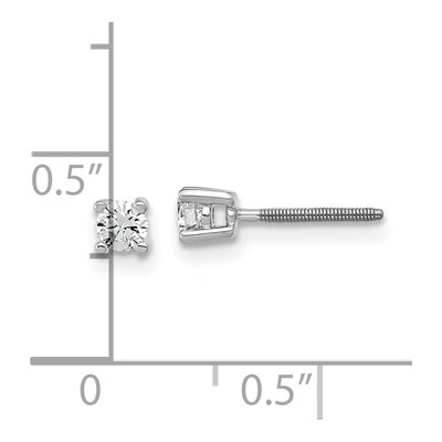 14K White Gold 1/5 ct tw 3mm Round Lab-Grown Diamond Stud Earrings – view 7