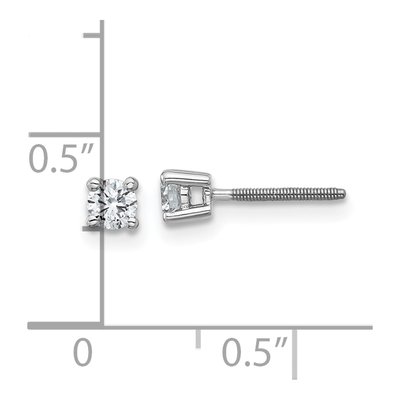 14K White Gold 1/4 ct tw 3.2mm Round Lab-Grown Diamond Stud Earrings – view 7