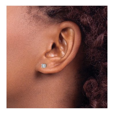 14K White Gold 1/3 ct tw 3.5mm Round Lab-Grown Diamond Stud Earrings – view 4