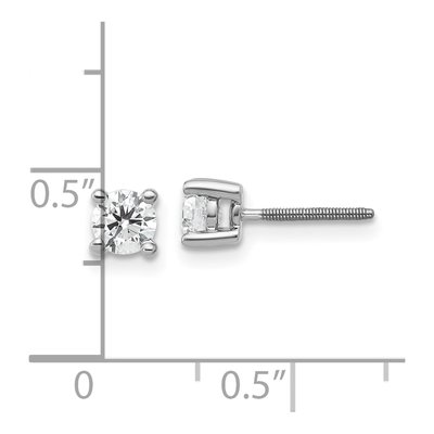 14K White Gold 1/2 ct tw 4mm Round Lab-Grown Diamond Stud Earrings – view 7