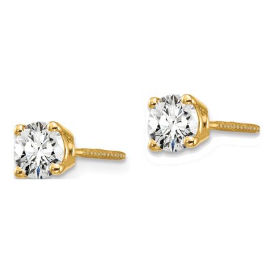 14K Yellow Gold 2/3 ct tw 4.4mm Round Lab-Grown Diamond Stud Earrings – view 2