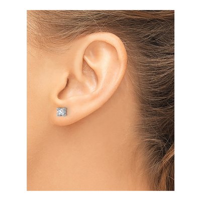 14K White Gold 2/3 ct tw 4.4mm Round Lab-Grown Diamond Stud Earrings – view 3