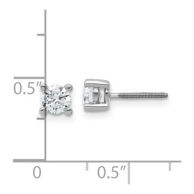 14K White Gold 2/3 ct tw 4.4mm Round Lab-Grown Diamond Stud Earrings – view 6