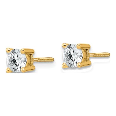 14K Yellow Gold 3/4 ct tw 4.6mm Round Lab-Grown Diamond Stud Earrings – view 2