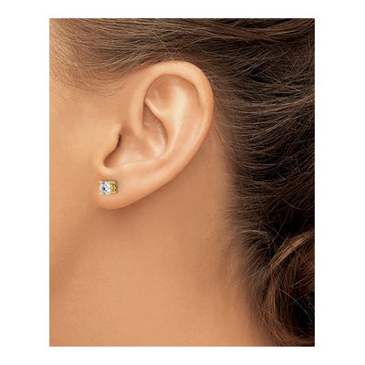 14K Yellow Gold 3/4 ct tw 4.6mm Round Lab-Grown Diamond Stud Earrings – view 3
