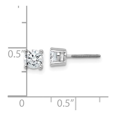14K White Gold 3/4 ct tw 4.6mm Round Lab-Grown Diamond Stud Earrings – view 7