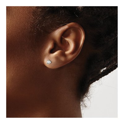 14K White Gold 1/4 ct tw 3.2mm Round Lab-Grown Diamond Stud Earrings – view 4