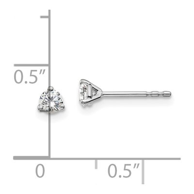 14K White Gold 1/4 ct tw 3.2mm Round Lab-Grown Diamond Stud Earrings – view 7