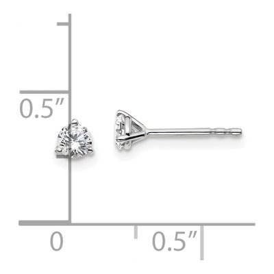 14K White Gold 1/3 ct tw 3.5mm Round Lab-Grown Diamond Stud Earrings – view 7