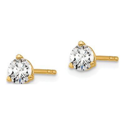 14K Yellow Gold 1/2 ct tw 4mm Round Lab-Grown Diamond Stud Earrings – view 2