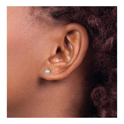 14K White Gold 1/2 ct tw 4mm Round Lab-Grown Diamond Stud Earrings – view 4