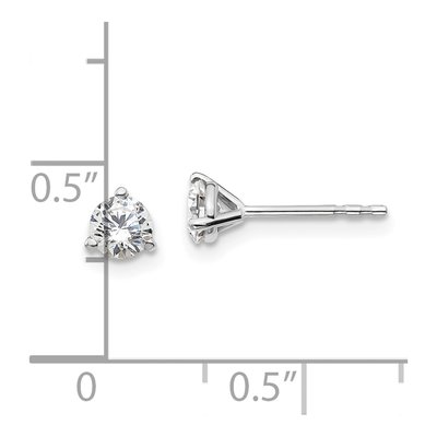14K White Gold 1/2 ct tw 4mm Round Lab-Grown Diamond Stud Earrings – view 7