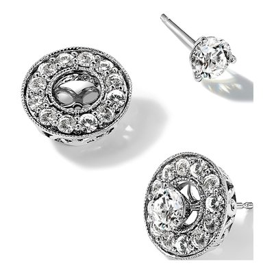 14K White Gold 1/2 ct tw 4mm Round Lab-Grown Diamond Stud Earrings – view 8