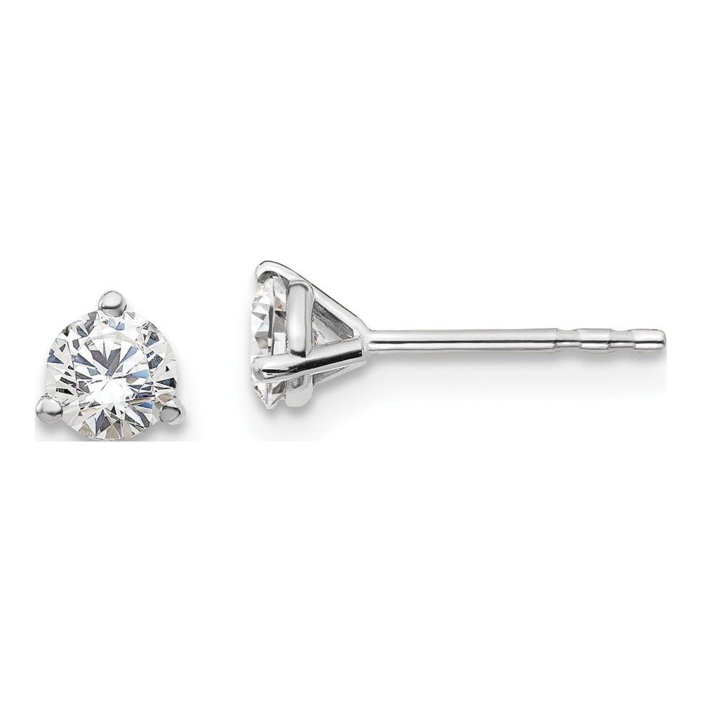 14K White Gold 1/2 ct tw 4mm Round Lab-Grown Diamond Stud Earrings