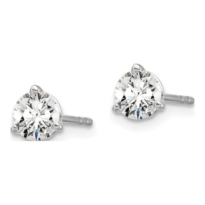 14K White Gold 2/3 ct tw 4.4mm Round Lab-Grown Diamond Stud Earrings – view 2