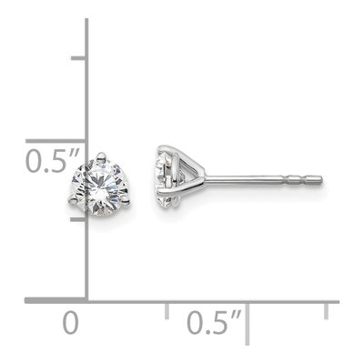 14K White Gold 2/3 ct tw 4.4mm Round Lab-Grown Diamond Stud Earrings – view 6