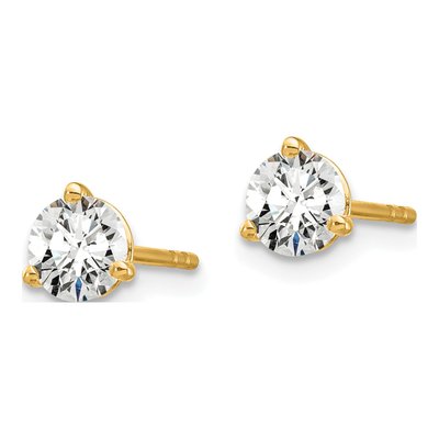 14K Yellow Gold 3/4 ct tw 4.6mm Round Lab-Grown Diamond Stud Earrings – view 2