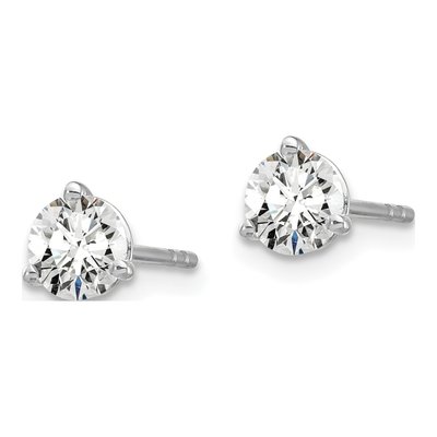 14K White Gold 3/4 ct tw 4.6mm Round Lab-Grown Diamond Stud Earrings – view 3