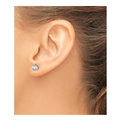 14K White Gold 3/4 ct tw 4.6mm Round Lab-Grown Diamond Stud Earrings – view 4