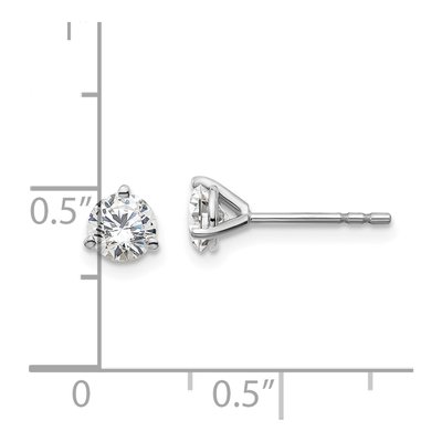 14K White Gold 3/4 ct tw 4.6mm Round Lab-Grown Diamond Stud Earrings – view 7