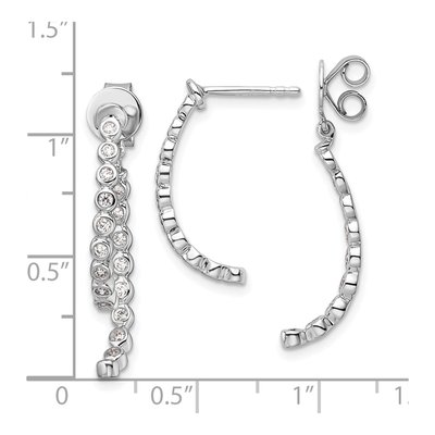 14K White Gold 3/8 ct tw Diamond Dangle Earrings – view 3