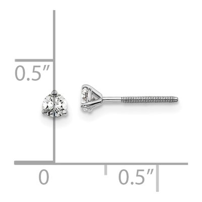 14K White Gold 1/5 ct tw 3mm Round Lab-Grown Diamond Stud Earrings – view 6