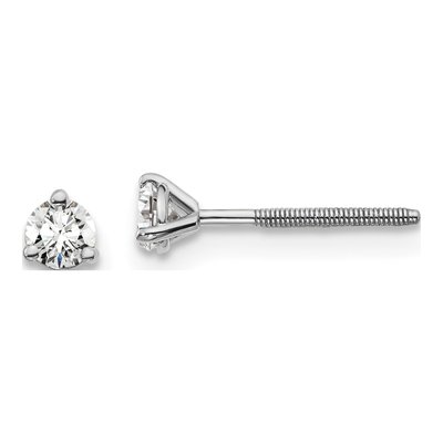 14K White Gold 1/5 ct tw 3mm Round Lab-Grown Diamond Stud Earrings