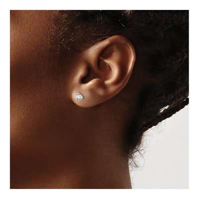 14K White Gold 1/3 ct tw 3.5mm Round Lab-Grown Diamond Stud Earrings – view 4