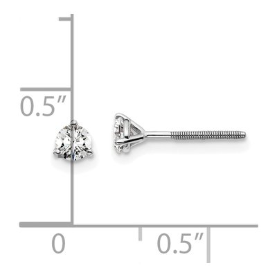 14K White Gold 1/3 ct tw 3.5mm Round Lab-Grown Diamond Stud Earrings – view 7