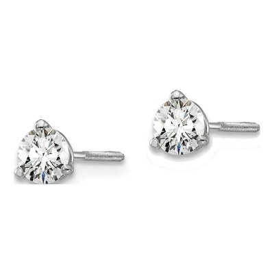 14K White Gold 1/2 ct tw 4mm Round Lab-Grown Diamond Stud Earrings – view 3