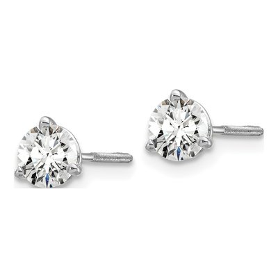 14K White Gold 2/3 ct tw 4.4mm Round Lab-Grown Diamond Stud Earrings – view 2