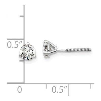 14K White Gold 2/3 ct tw 4.4mm Round Lab-Grown Diamond Stud Earrings – view 6