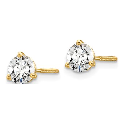 14K Yellow Gold 3/4 ct tw 4.5mm Round Lab-Grown Diamond Stud Earrings – view 2