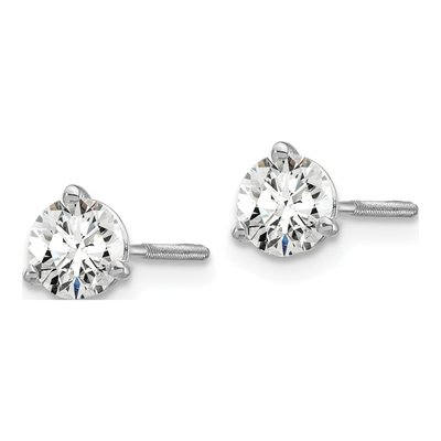 14K White Gold 3/4 ct tw 4.5mm Round Lab-Grown Diamond Stud Earrings – view 2