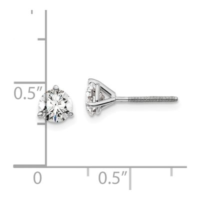 14K White Gold 1 ct tw 5mm Round Lab-Grown Diamond Stud Earrings – view 7