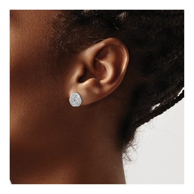14K White Gold 1/4 ct tw 1.1mm Round Diamond Love Knot Stud Earrings – view 4