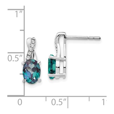 14K White Gold 1/20 ct tw Diamond Dangle Earrings – view 4