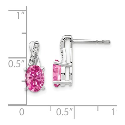14K White Gold 1/20 ct tw Diamond Dangle Earrings – view 2
