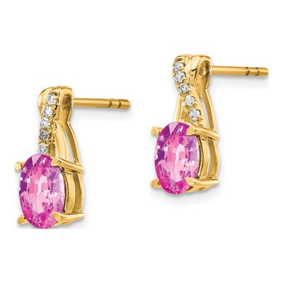 14K Yellow Gold 1/20 ct tw Diamond Dangle Earrings – view 2