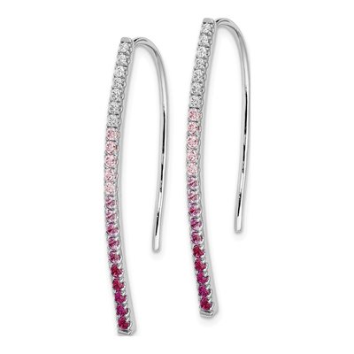 14K White Gold 1/7 ct tw Diamond Threader Earrings – view 3