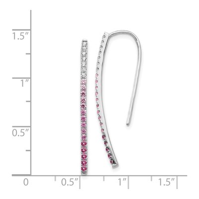 14K White Gold 1/7 ct tw Diamond Threader Earrings – view 5