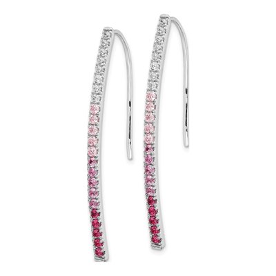 14K White Gold 0.35 ct tw Diamond Threader Earrings – view 2