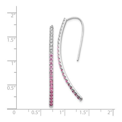 14K White Gold 0.35 ct tw Diamond Threader Earrings – view 4