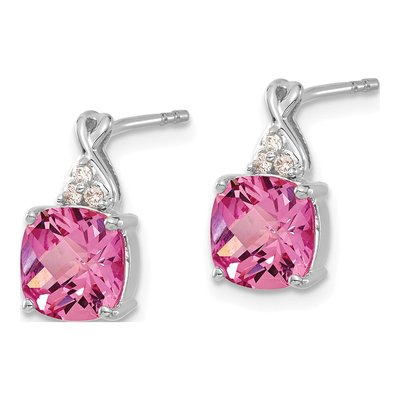 14K White Gold 1/20 ct tw Diamond Dangle Earrings – view 2