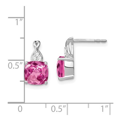 14K White Gold 1/20 ct tw Diamond Dangle Earrings – view 4