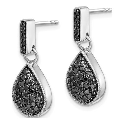14K White Gold 1/2 ct tw Diamond Dangle Earrings – view 3